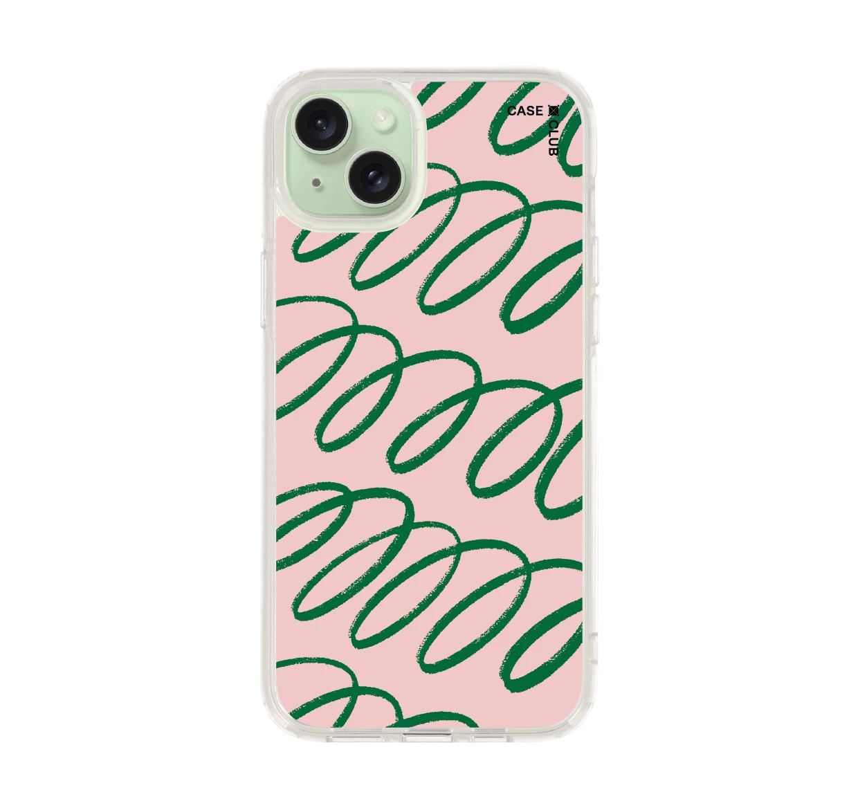 pink & green curvy pattern